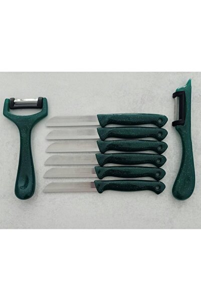 Solingen 6'lı Meyve-sebze-doğrama Bıçağı Ve 2'li Soyacak 8'li Set Yeşil