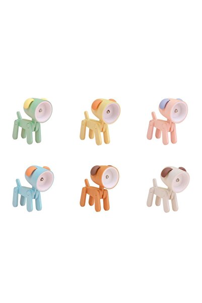 Unichrome Mini Sarı Led Gece Lambası Sevimli Köpek Çocuklar Yatak Odası Başuc...