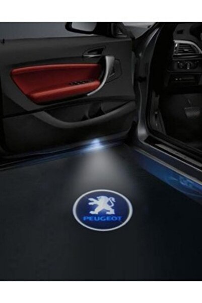 Unichrome Peugeot Logolu Kapı Altı Loga Lamba Pilli Sensörlü Kolay Motaj