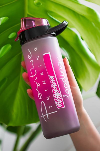 Porsima 161506-095 Claret Red Patterned Water Bottle Flask - 750 cc Sports Flask