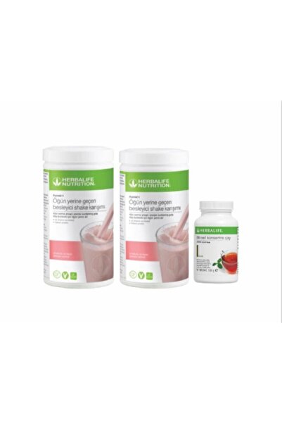 Herbalife 2 Adet Beyaz Çikolata Ahududu Aromalı Shake+100gr Çay