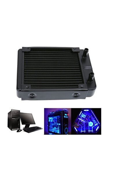 Genel Markalar 120mm Alüminyum Cpu Su Soğutma Radyatörü 18 Tüplü Unichrome
