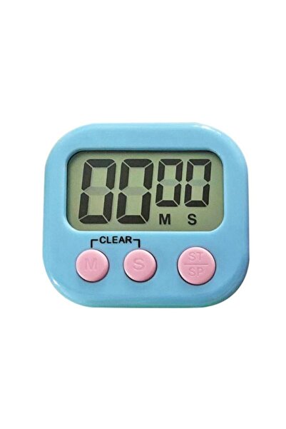 Genel Markalar Mavi Renk Dijital Ekranlı Alarmlı Mıknatıslı Mutfak Zamanlayıc...