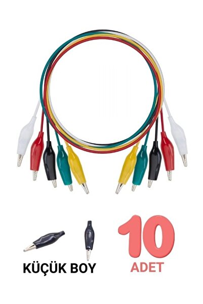 Unichrome Küçük Boy Krokodil Test Kablosu 45-50cm - 10 Adet (timsah Ağız)