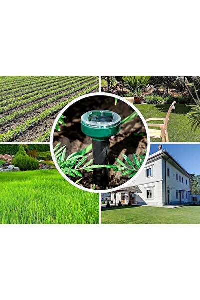 Unichrome 2 Adet Güneş Enerjili Köstebek, Yılan, Fare, Akrep Kovucu 750 mt Et...