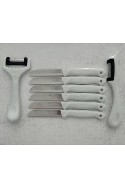 Solingen 6'lı Meyve-sebze-doğrama Bıçağı Ve 2'li Soyacak 8'li Set Beyaz