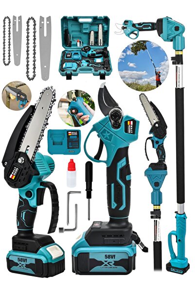 WaltMann 2'li Süper Set Çift Akülü Teleskopik Kollu Bağ Makası ve Budama Test...