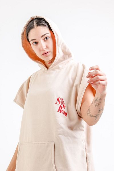Sole Rosa Πετσέτα παραλίας Solenrosa Towel Poncho Cream