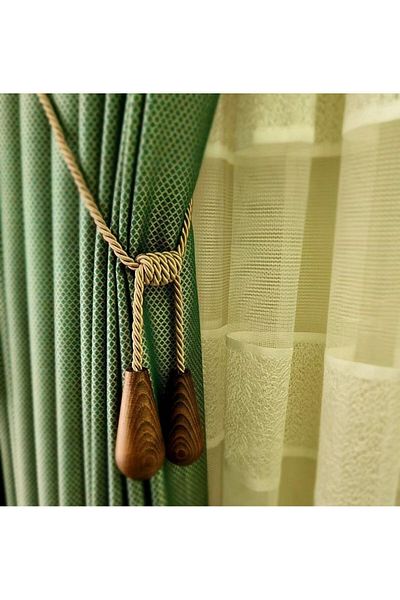 Akcan Mink Color Walnut Wooden Drop Long Braçol
