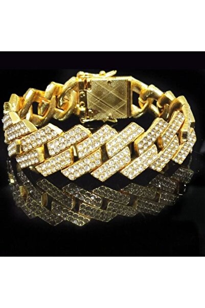 Elmas Dizayn 2cm. Eninde 20 Cm. Uzunluğunda 1.sınıf Gurme,chain,reynmen Gold ...