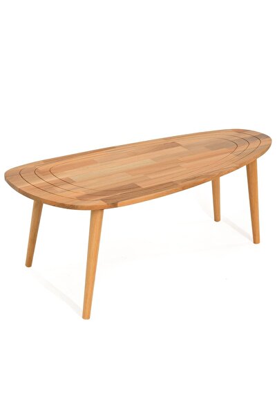 Fawdecor Sweet Masif Doğal Ahşap Orta Sehpa ve 2'li/3'lü Zigon Sehpa Set, Mod...