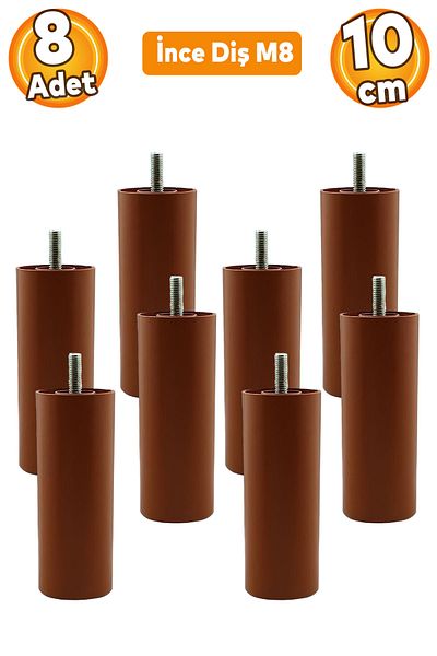 Badem10 Mobilier Canapea Fotoliu Baza Upgrade M8 Șuruburi Dinți Fini Suport Picior Picioare Cafea 10cm 8Buc