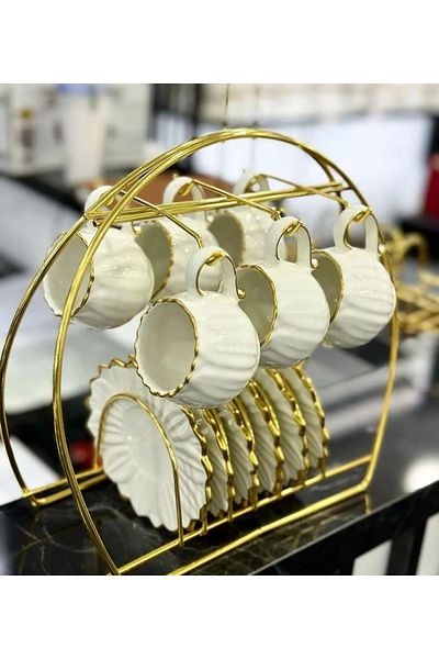 PULCA SHOP Gold Plated Stylish Kitchen Cup Cup Mug Hanger Stand Stylish Cup Holder Tea Coffee Cup