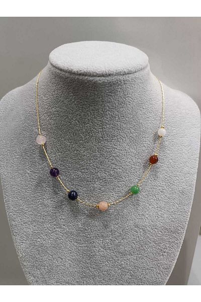 CessNova Natural Stone Chakra Necklace and Bracelet Set - Certified Special Design