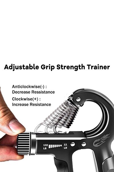 Ultio Spor Orijinal Sayaçlı El Yayı 60 Kg - 5 Kg Ayarlanabilir 1 Adet El Yayı Bilek Kas Güçlendirici