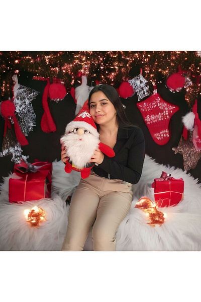 Mellito Santa Claus - 60 Cm Christmas Decoration, Plush ToY and Gifts with Bag