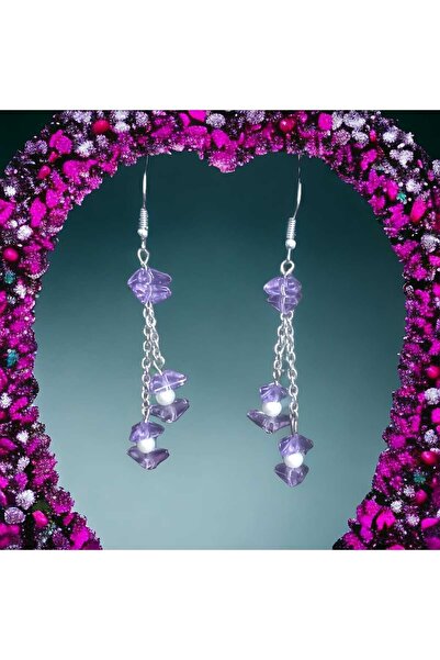Crystal Atelier Doğal Inci Üçgen Boncuklu Zincir Sallantılı Tasarım Aesthetic...