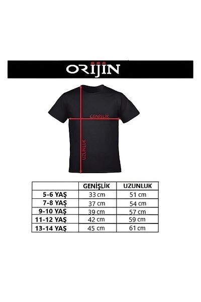 Orijin Tekstil One Piece Monkey D. Luffy Printed Orange Kids T-shirt