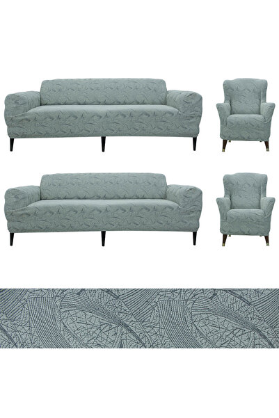 bibaha Κάλυμμα καναπέ με σχέδιο Jacquard 3 3 1 1 - Ελαστικό κάλυμμα καναπέ