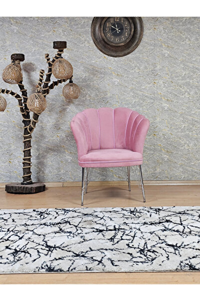 ZAFİR Tekli Krom Kaplama Tel Ayak Papatya Çay Seti Koltuk Tekli Berjer , Balkon, Salon, Ofis, Cafe Koltuk