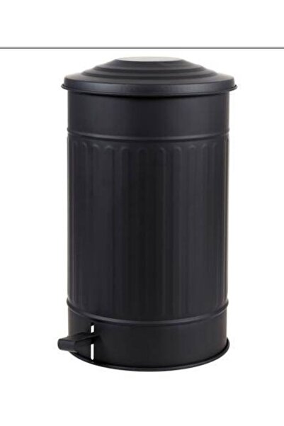 KOCHER 30 Litre Metal Boyalı Pedallı Kapaklı Cöp Kovası Siyah