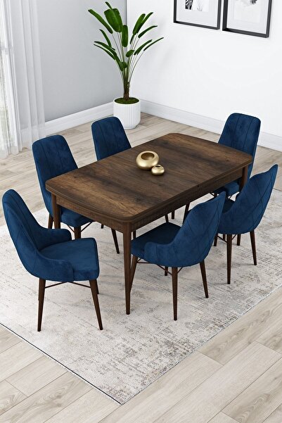 Canisa Concept Lia Serisi 80x132 Açılabilir Mutfak Masası Takımı Barok Desen ...