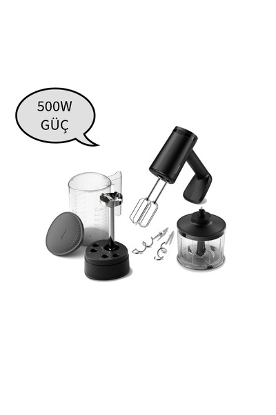 Philips Ultra Premium El Mikseri Seti, 500 W Motor, Yava? Ba?latma, 5 Hız Aya...