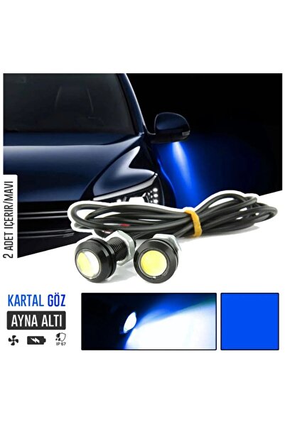 MeyZone Ayna Altı Led Ayna Altı Cob Aydınlatma Led Eagle Eye 2 Adet Mavi Sağ ...