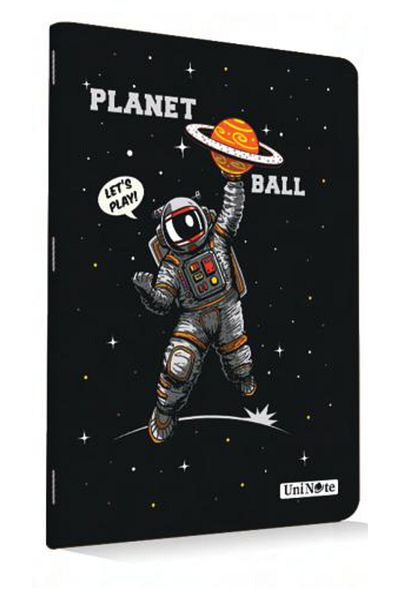 ÇINAR DEFTER A4 School Notebook - 60 Sheets Checkered, Astronaut Pattern
