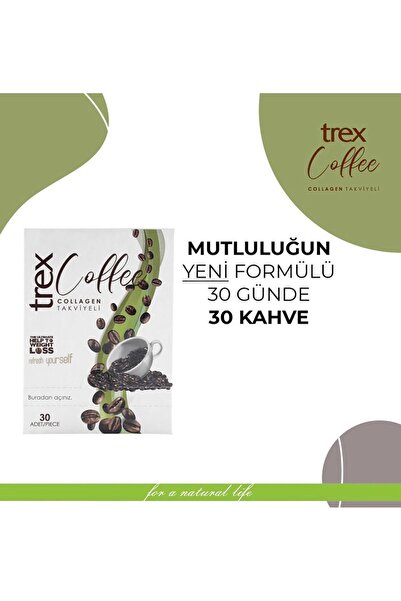 Trexta Trexcoffee Collagen ( Kolojen) Takviyeli Trextea 30 Şase 30 Günlük Kul...