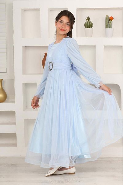 Pantulux Rochie de seară lungă acoperită pentru fetiță