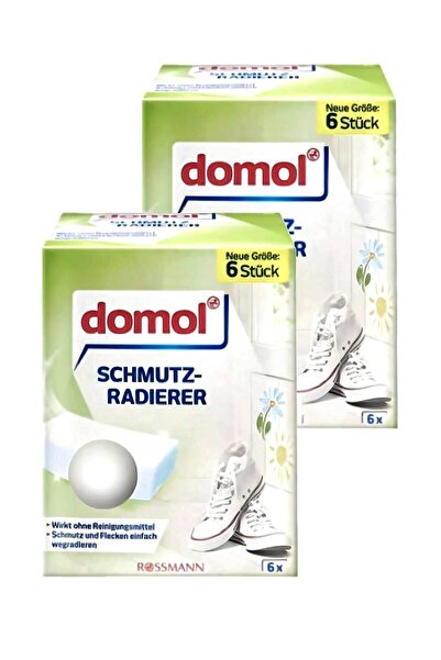 DOMOL 6 قطع من إسفنجة التنظيف السحرية - قطعتين