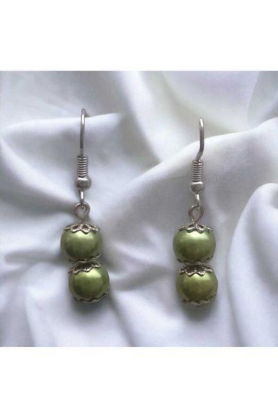 Crystal Atelier Ethnic Body Shaping Topcik - Pearl Gift Dangle Earrings