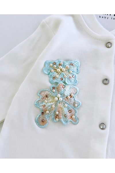 Mert Baby Yasmin Lace Newborn Jumpsuit - Gloves Hat