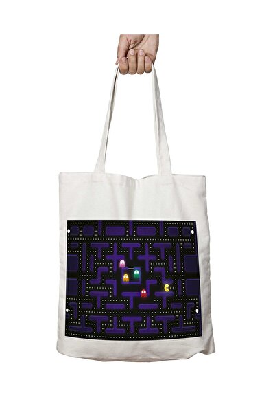 ART HEDİYE لعبة باك مان منقوشة - حقيبة دائمة قابلة للغسل