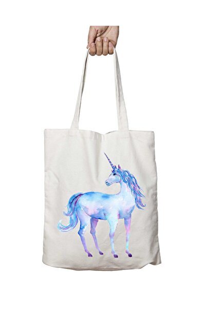 ART HEDİYE Cal alb cu model unicorn 5 pungi imprimate lavabile - rezistente p...