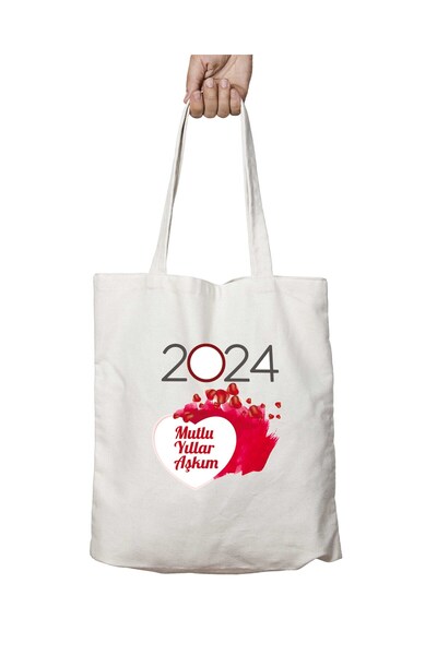 ART HEDİYE mY love HeArts - Mullu YeArs Printed WAshAble BAg