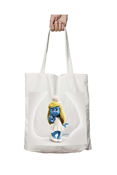 ART HEDİYE Sirin Şirine - Two Sides Permanent Printed Washable Bag