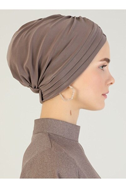 tessetür Bone diyarı Готовий тюрбан з трьома перехресними смугами - Візон - 56 -