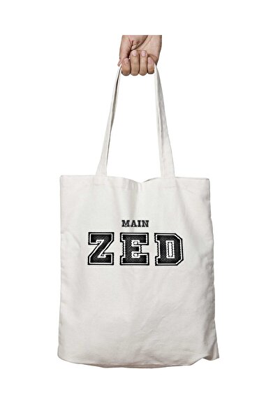 ART HEDİYE Main Zed One - Branca Two Sided Permanent Printed Washable Bag