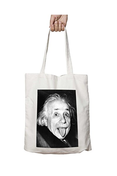 ART HEDİYE ألبرت أينشتاين - حقيبة مطبوعة دائمة قابلة للغسل على الجانبين