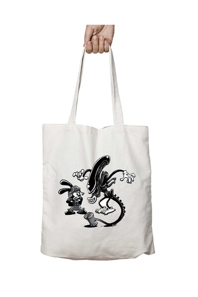 ART HEDİYE حقيبة كتف للمدرسة والشاطئ قابلة للغسل من Oswald the Lucky Rabbit، ...