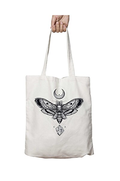 ART HEDİYE Two Sided Permanent Printed Moth Washable Bag
