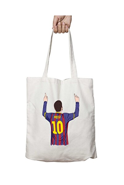 ART HEDİYE Messi Number 10 - Washable Printed Permanent Bag