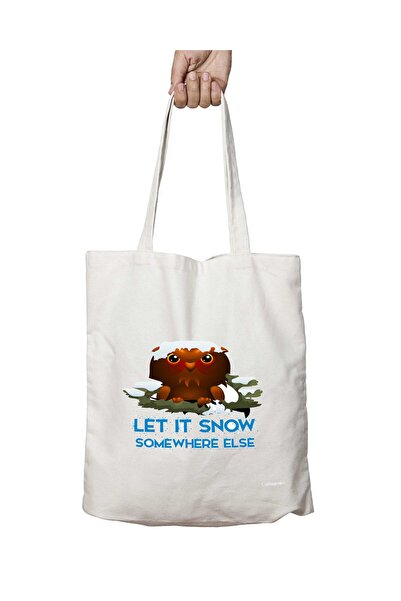 ART HEDİYE OWL LET IT SHOW - حقيبة قابلة للغسل بطبعة بومة، تدوم على الجانبين