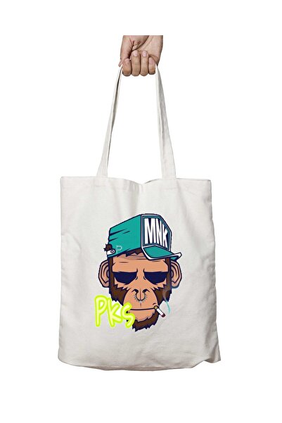 ART HEDİYE POUKANS MONKEY 3017 - حقيبة مدرسية وشاطئية قابلة للغسل، مطبوعة على...