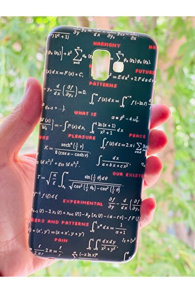 Zipax Samsun Galaxy J6 Plus Kılıf Matematik Desenli Baskılı Silikon (Uyumlu)