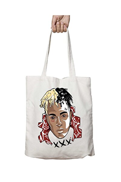 ART HEDİYE XXXTENTACION Geantă de mână imprimată permanentă din pânză de umăr...