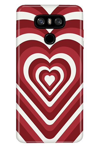 LG G6 Uyumlu Kılıf LG G6 Desenli Silikon Kalp