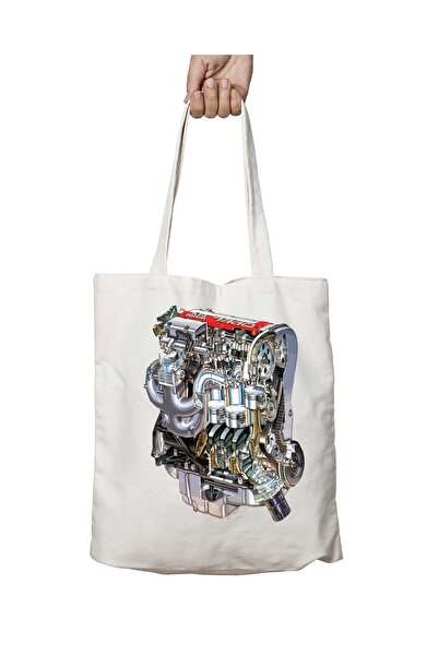 ART HEDİYE كرة حمراء مطبوعة من Opel Engine - حقيبة كتف دائمة قابلة للغسل، للش...